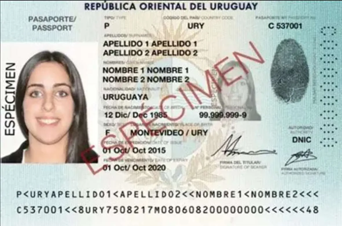 A sample passport, like the document Meta asks for
